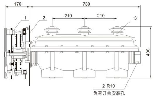 FLN36-12六氟化硫負(fù)荷開(kāi)關(guān)結(jié)構(gòu)圖